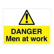 Danger Men At Work Sign